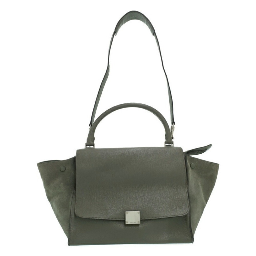 Celine Trapeze Leather 2WAY Handbag Shoulder Bag